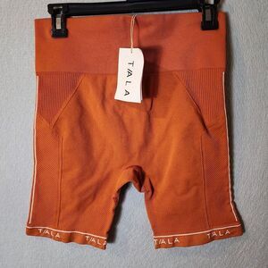 T/ALA High Waisted Athletic Cycling Shorts Rusty SZ XL  TALA Q Nova Fulgar